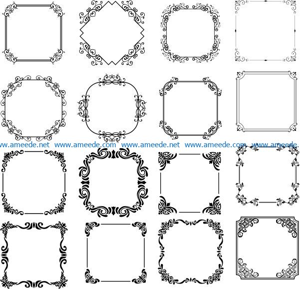 Download Impressive decorative frame file cdr and dxf free vector ...