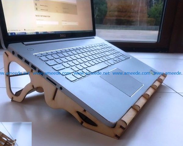 Laptop stand file cdr and dxf free vector download for Laser cut