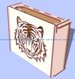 Lion head motifs box file cdr and dxf free vector download for Laser cut