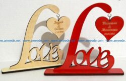 Love and heart file cdr and dxf free vector download for Laser cut