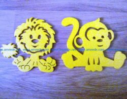 Monkey and lion file cdr and dxf free vector download for Laser cut