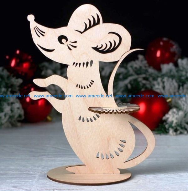 Mouse 2020 napkin holder file cdr and dxf free vector download for Laser cut