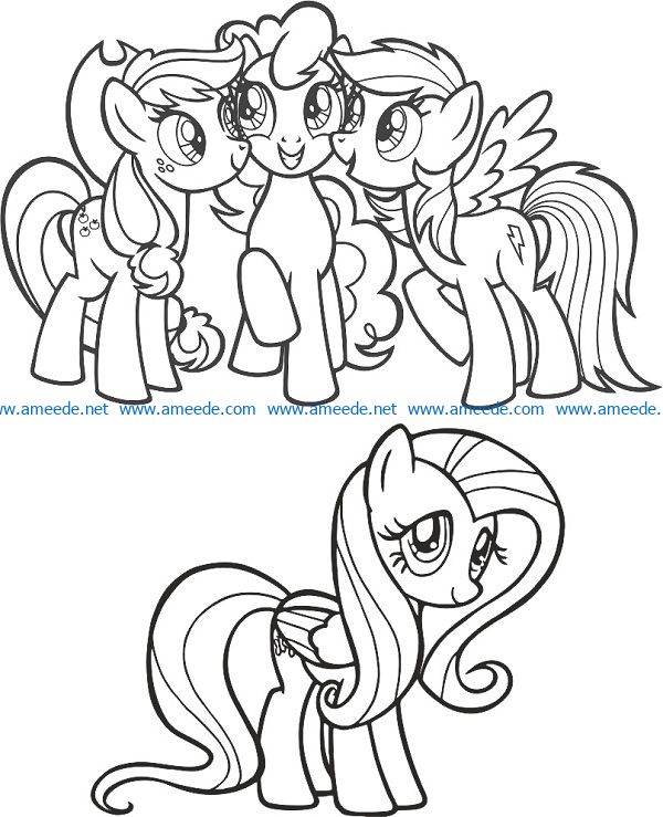 My Little Pony file cdr and dxf free vector download for print or laser engraving machines