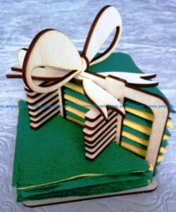 Napkin holder file cdr and dxf free vector download for Laser cut