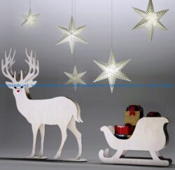 Olen sleigh file cdr and dxf free vector download for Laser cut