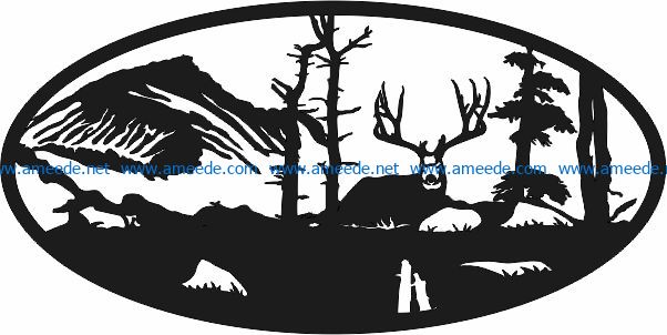 Oval picture file cdr and dxf free vector download for Laser cut Plasma