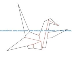 Paper Cranes file cdr and dxf free vector download for Laser cut