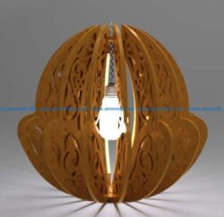 Patison Lamp file cdr and dxf free vector download for Laser cut