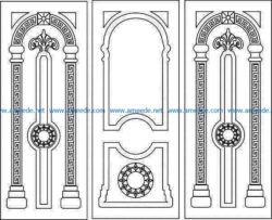 Pattern arabic door file cdr and dxf free vector download for CNC cut