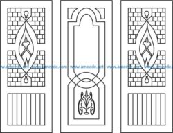 Pattern interlocking door file cdr and dxf free vector download for Laser cut CNC