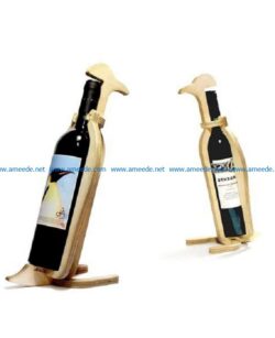 Penguins wine tray file cdr and dxf free vector download for Laser cut