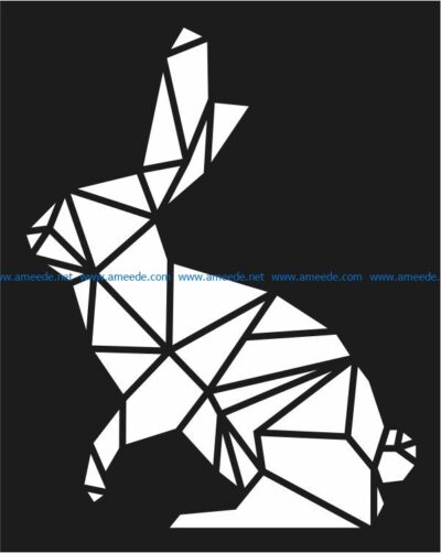 Rabbit murals file cdr and dxf free vector download for Laser cut Plasma file Decal