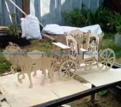 Royal horse wagon file cdr and dxf free vector download for Laser cut