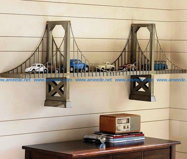 Shelf shaped bridge file cdr and dxf free vector download for Laser cut