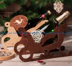 Sleigh minibar file cdr and dxf free vector download for Laser cut