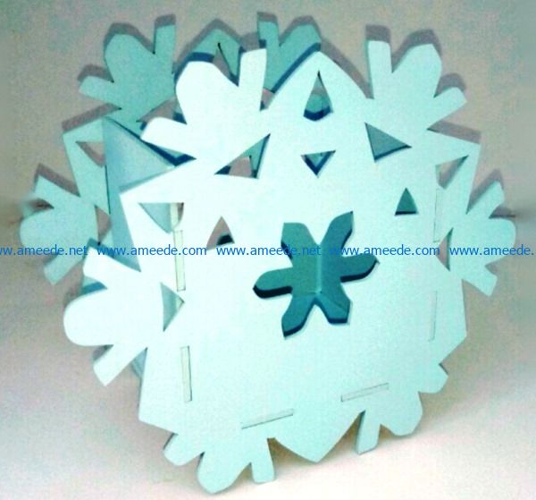 Snowflakes basket file cdr and dxf free vector download for Laser cut