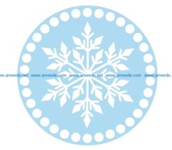 Snowflakes file cdr and dxf free vector download for print or laser engraving machines