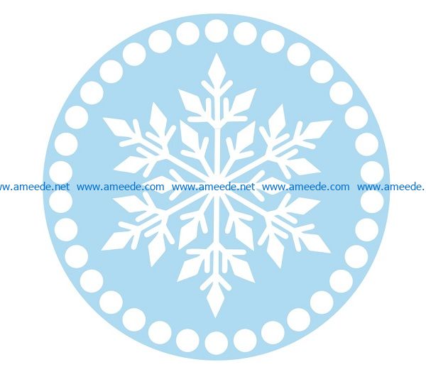 Snowflakes file cdr and dxf free vector download for print or laser engraving machines