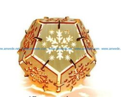 Snowflakes night light file cdr and dxf free vector download for Laser cut