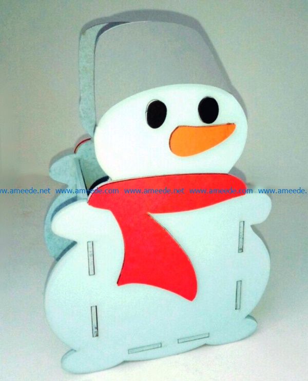 Snowman pencil holder file cdr and dxf free vector download for Laser cut