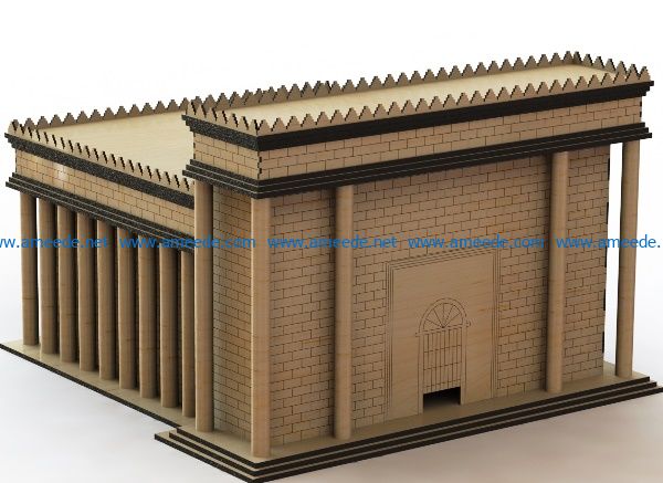 Solomon's temple file cdr and dxf free vector download for Laser cut