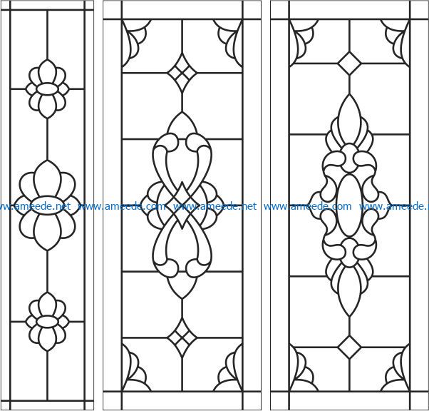 Stained glass window file cdr and dxf free vector download for laser engraving machines