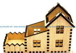 Stand house file cdr and dxf free vector download for Laser cut