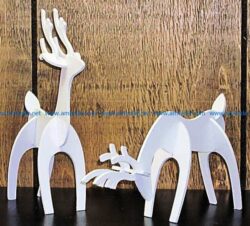 Table Deer file cdr and dxf free vector download for Laser cut