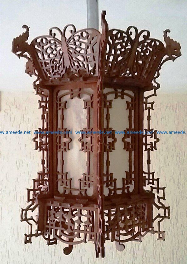 Traditional Chinese lamps file cdr and dxf free vector download for Laser cut CNC