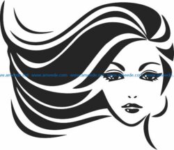 Wall decoration girl file cdr and dxf free vector download for print or laser engraving machines