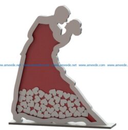 Weeding wishes file cdr and dxf free vector download for Laser cut