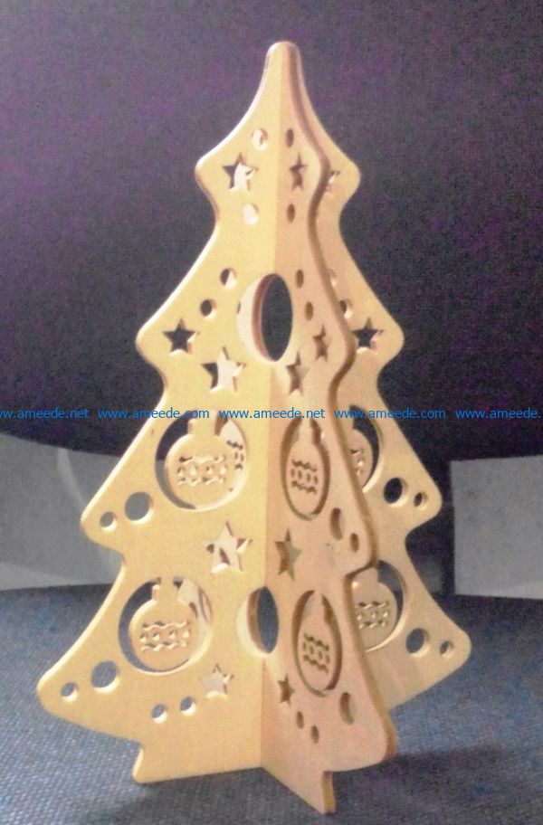 Wooden christmas tree file cdr and dxf free vector download for Laser cut
