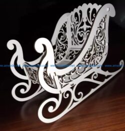 Wooden sleigh file cdr and dxf free vector download for Laser cut