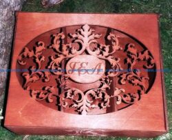 Wooden tea box file cdr and dxf free vector download for Laser cut