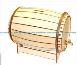 Wooden wine barrels file cdr and dxf free vector download for Laser cut