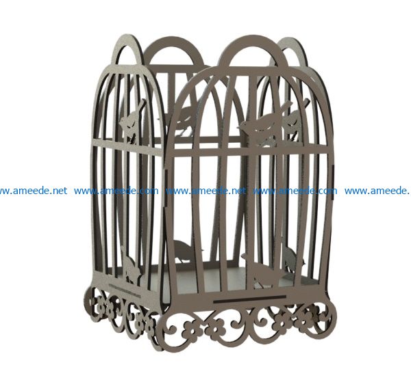 beautiful bird cage file cdr and dxf free vector download for Laser cut