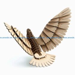bird with paper cover file cdr and dxf free vector download for Laser cut
