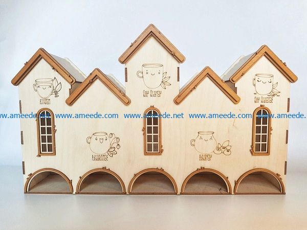 bird's nest house file cdr and dxf free vector download for Laser cut
