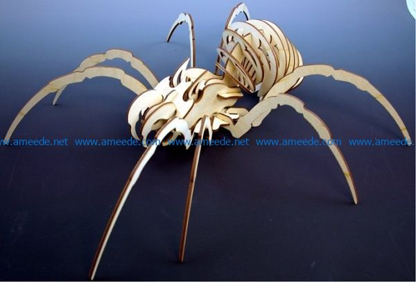 cardboard spider file cdr and dxf free vector download for Laser cut
