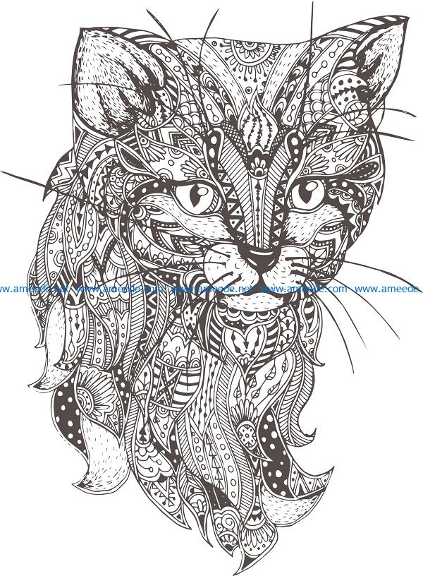 cat black vector file cdr and dxf free vector download for print or laser engraving machines