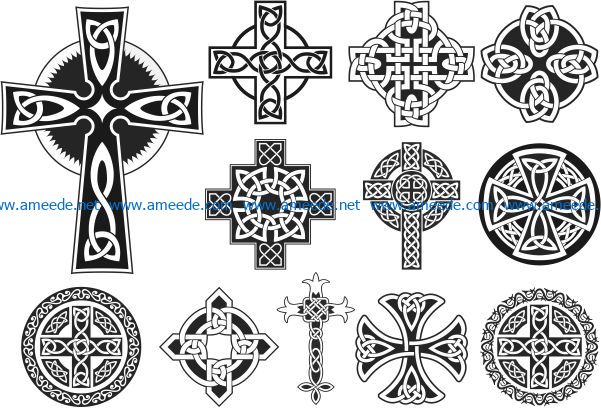 celtic cross file cdr and dxf free vector download for Laser cut CNC