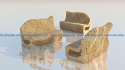 chair file cdr and dxf free vector download for Laser cut