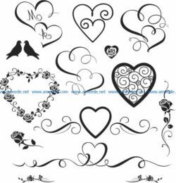 decorating the wedding file cdr and dxf free vector download for print or laser engraving machines