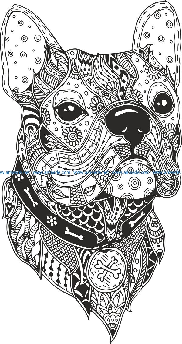 dog black vector file cdr and dxf free vector download for print or laser engraving machines