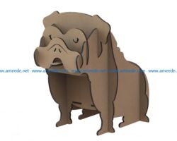 dog with wooden puzzle pieces file cdr and dxf free vector download for Laser cut