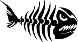 fish bones decal by etsy file cdr and dxf free vector download for print or laser engraving machines
