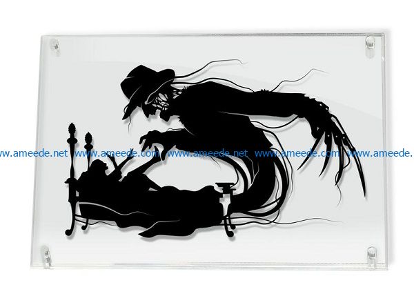 ghost file cdr and dxf free vector download for print or laser engraving machines