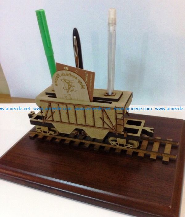 grain carrier wagon pencil holder file cdr and dxf free vector download for Laser cut