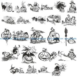 halloween vector file cdr and dxf free vector download for print or laser engraving machines