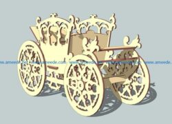 horse wagon file cdr and dxf free vector download for Laser cut
